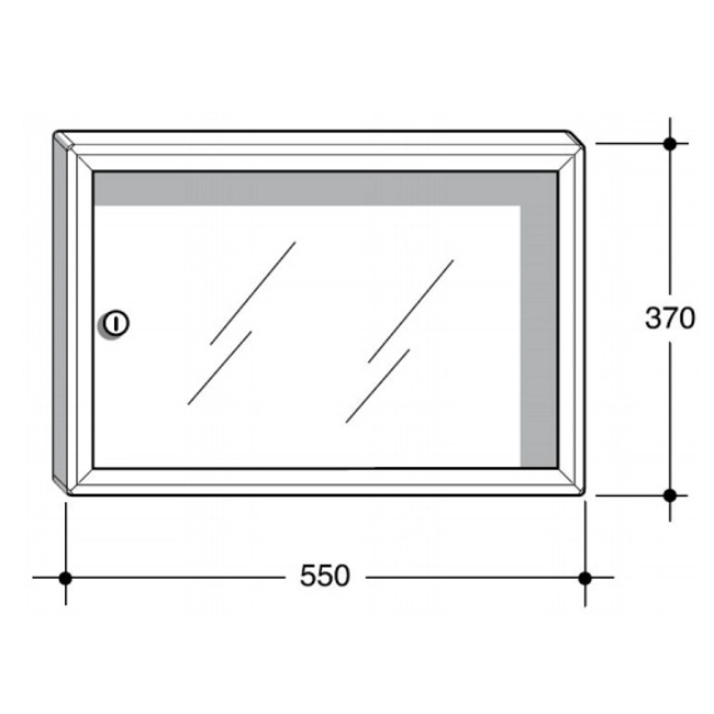 Vendita online Bacheca porta avvisi SB1 formato DIN A3 alluminio silver raggrinzito RAL 9006 con fondo silver